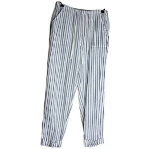 Joie Pants Womens Small Blue White Striped Linen Resortwear Nautical Coastal